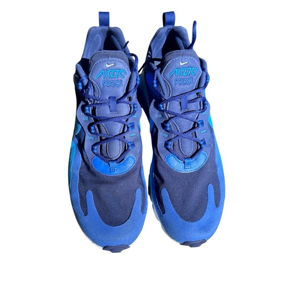 Nike Air Max 270 React Men\'s Sneakers Blue Sz 12 Running Shoes main image 7